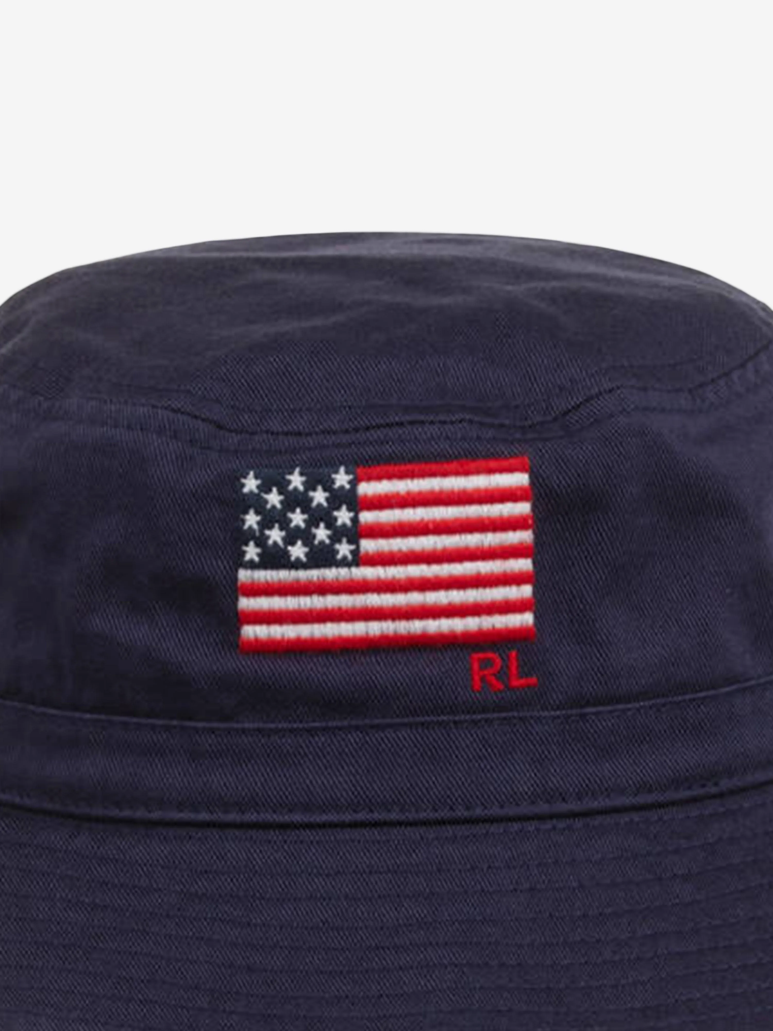 Boys Chino Flag Bucket Hat in Navy