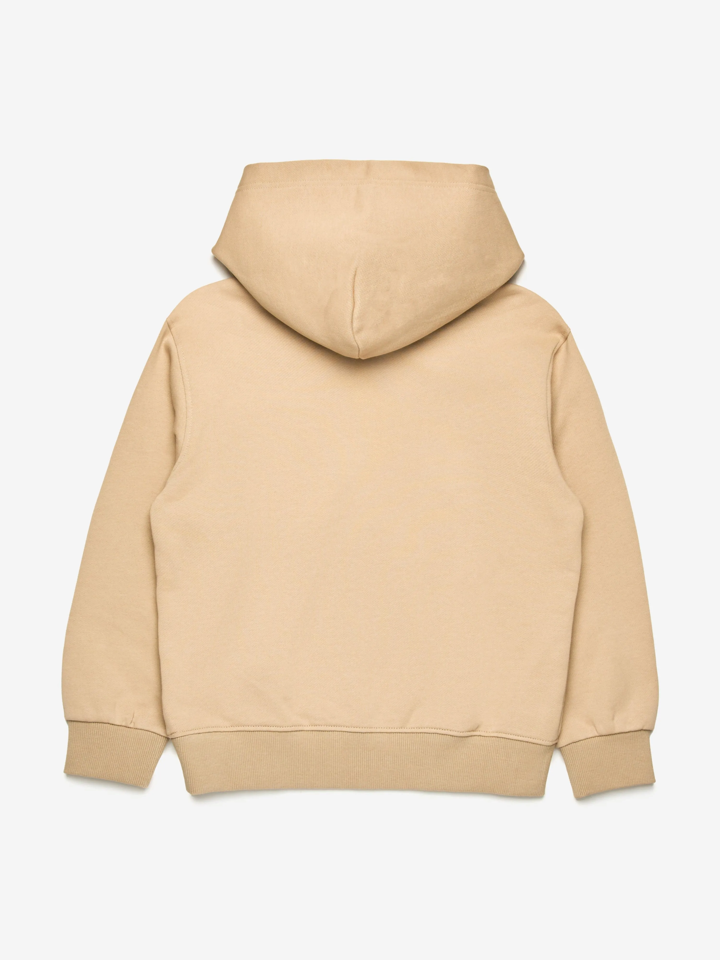 Boys Collegiate Logo Hoodie in Beige