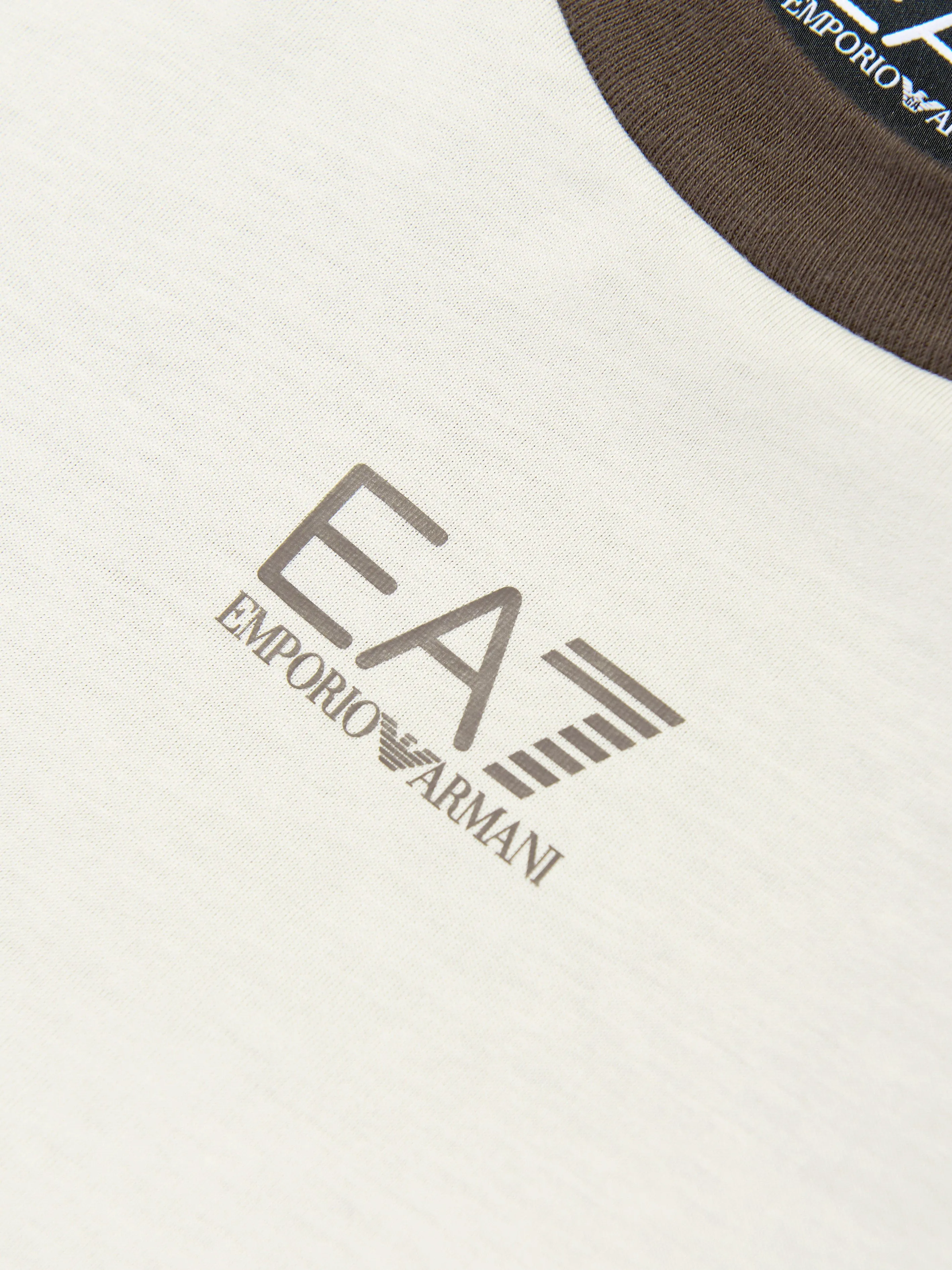 Boys Colourblock Logo T-Shirt in Ivory