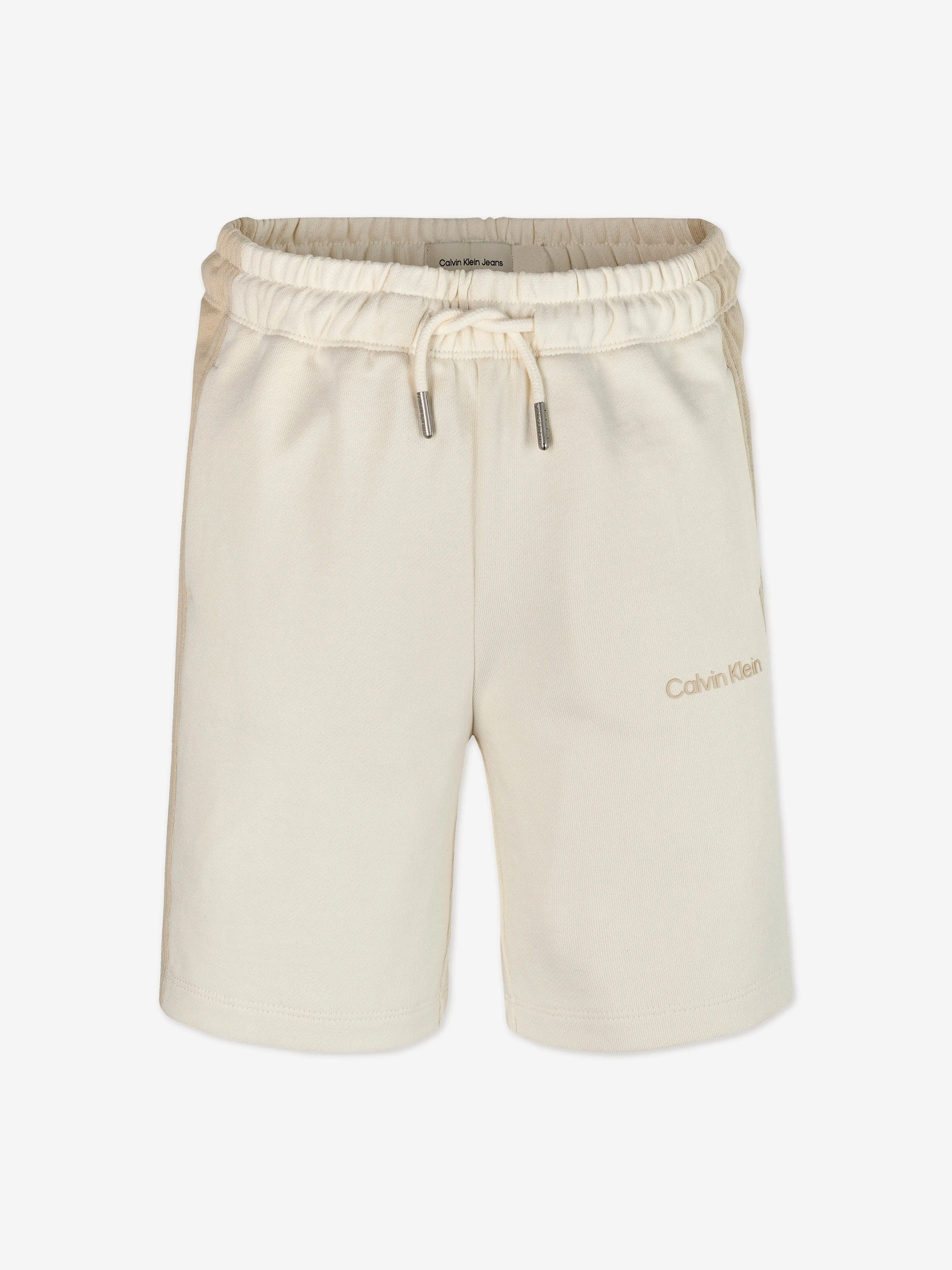 Boys Colourblock Relaxed Shorts in Ivory