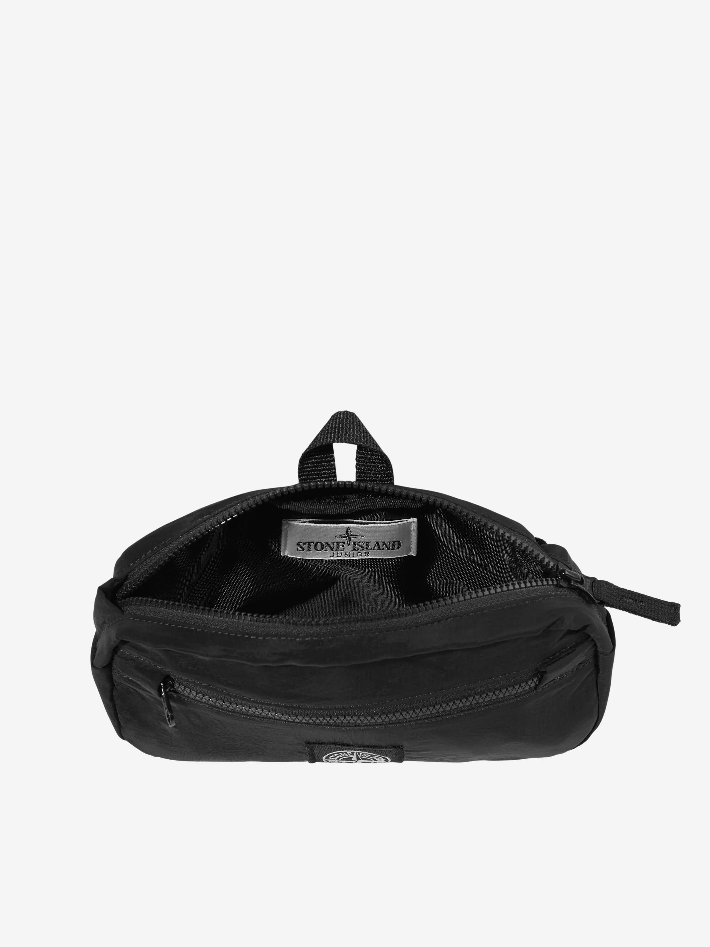 Boys Compass Logo Belt Bag in Black (23cm)