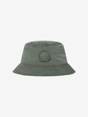 Boys Compass Logo Bucket Hat in Green