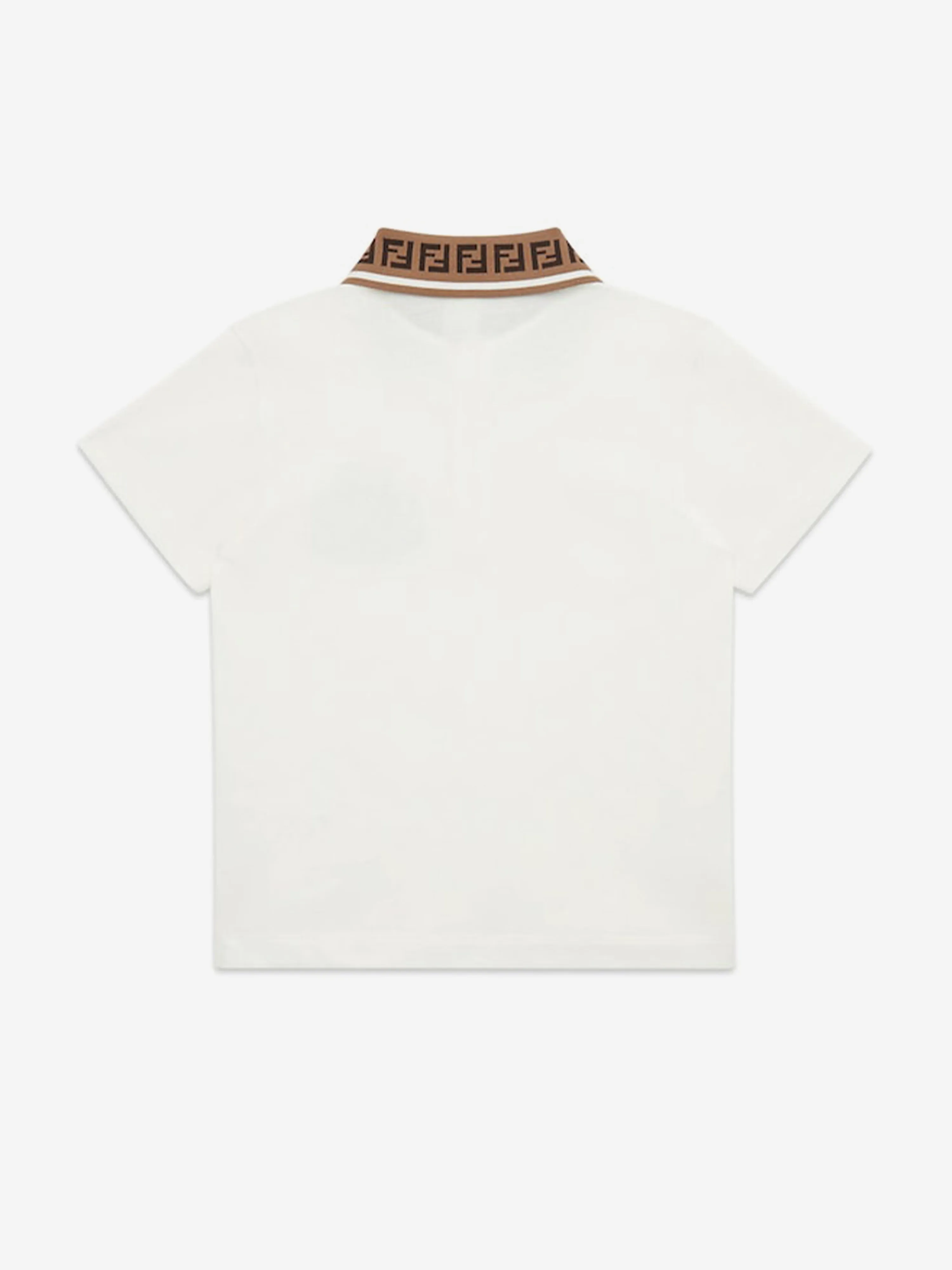 Boys Cotton Piqu Polo Shirt in White
