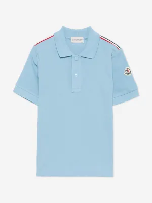 Boys Cotton Polo Shirt in Blue