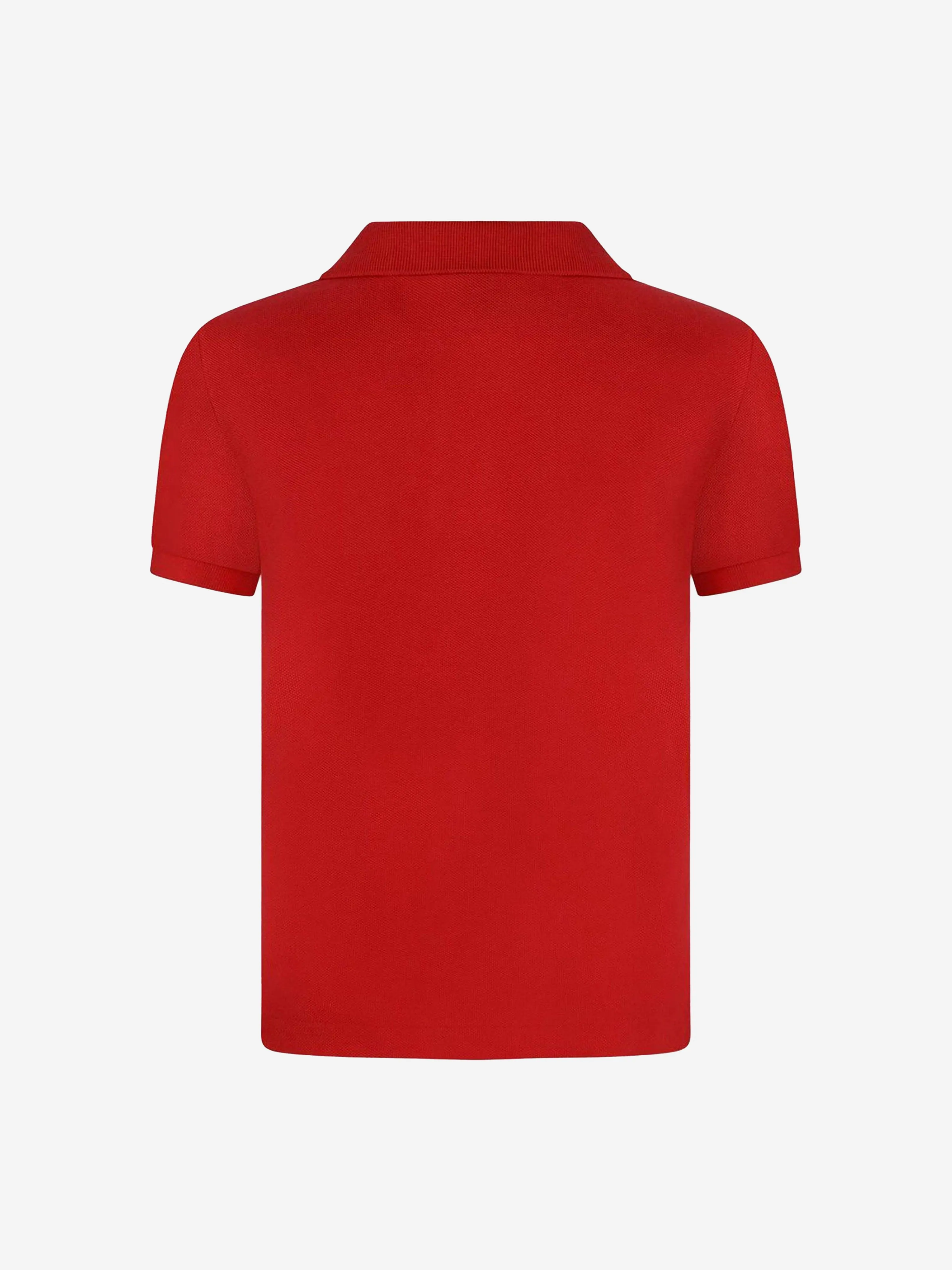 Boys Cotton Polo Shirt in Red