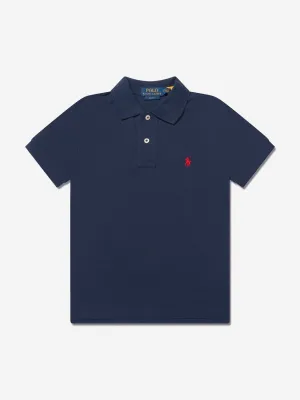 Boys Custom Fit Polo Shirt in Navy