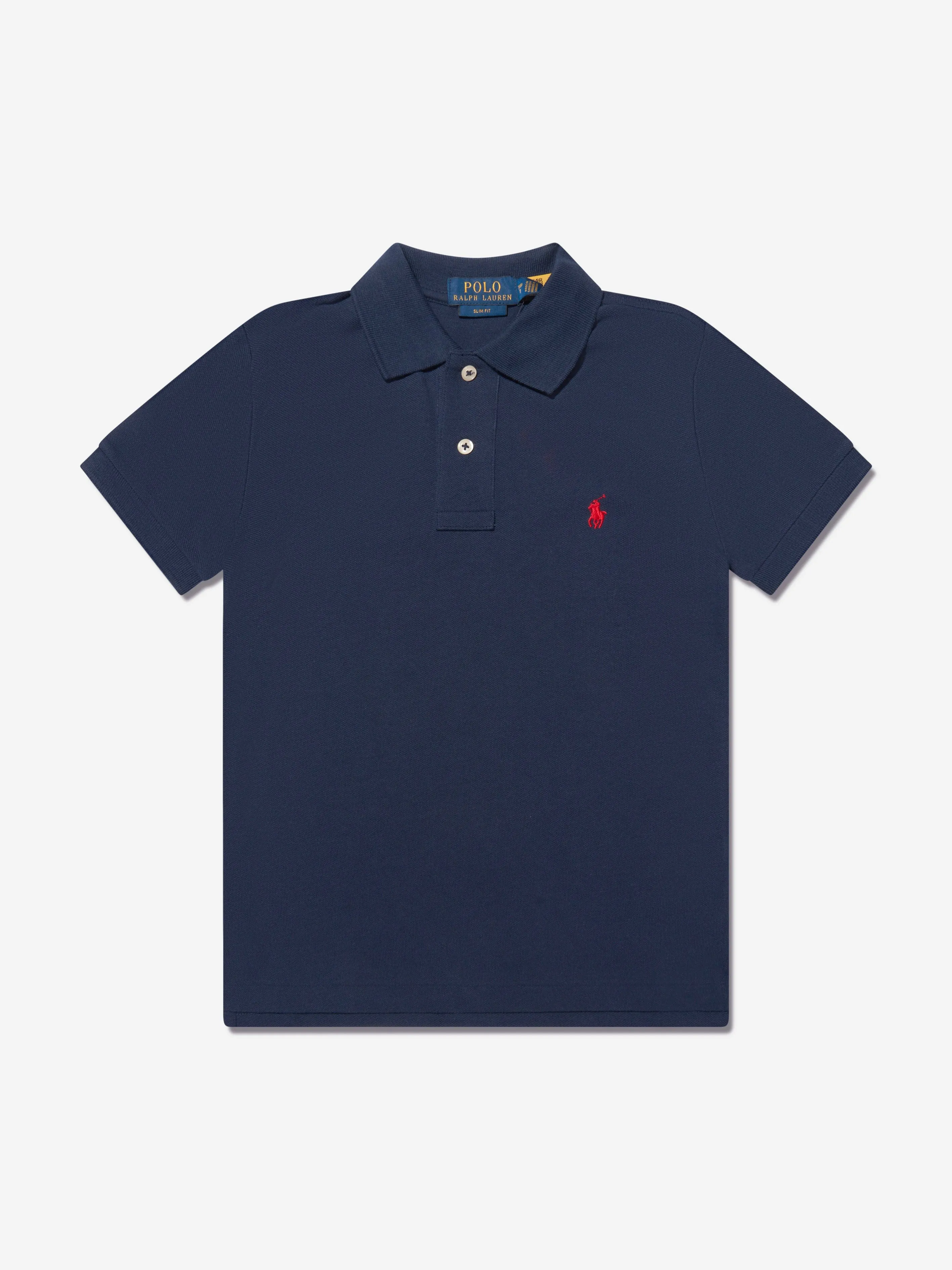Boys Custom Fit Polo Shirt in Navy