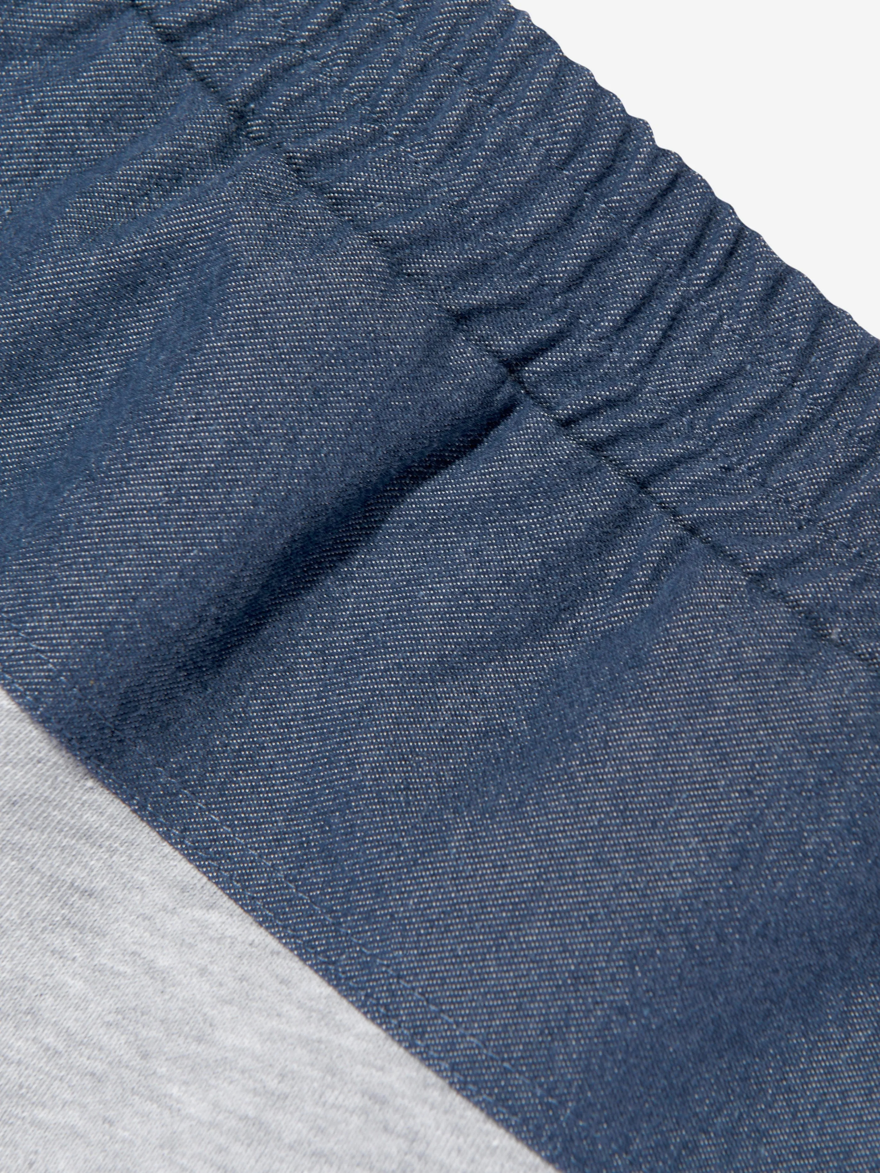 Boys Denim and Jersey Joggers in Grey