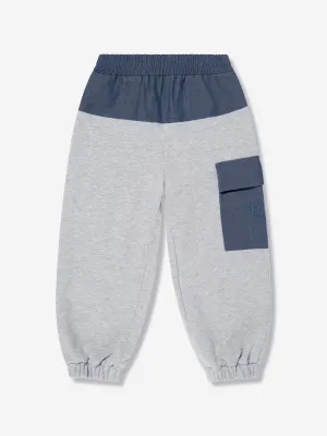 Boys Denim and Jersey Joggers in Grey