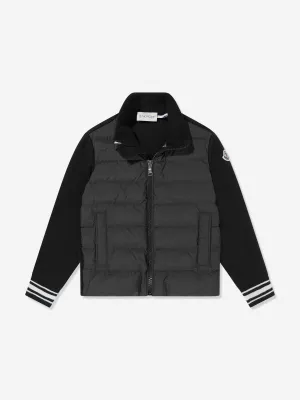 Boys Down Padded Cardigan in Black