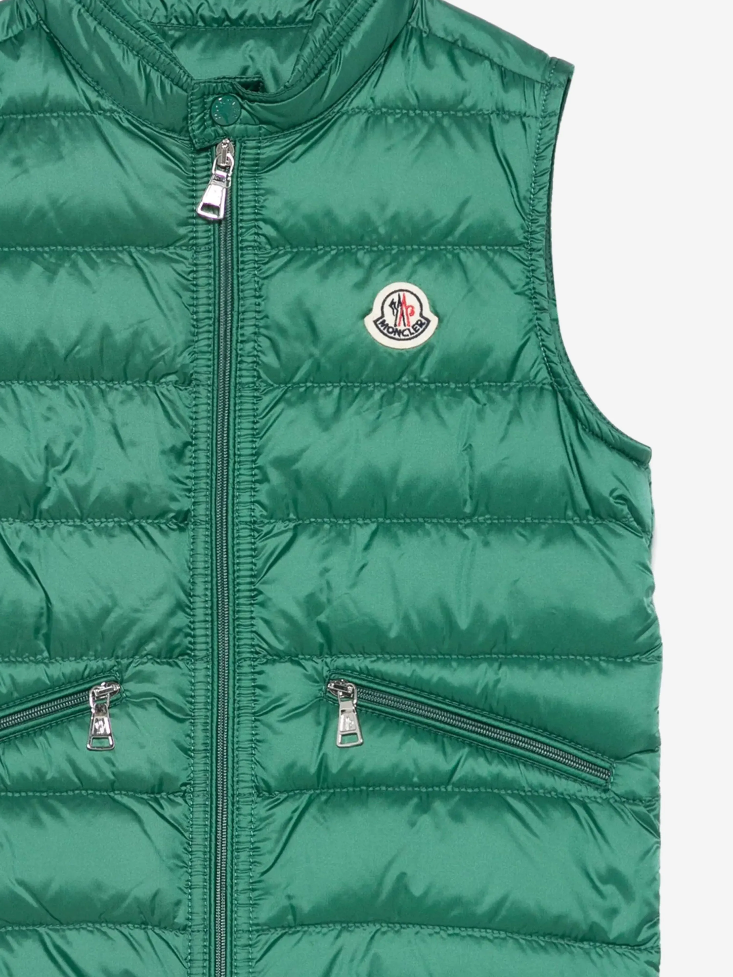 Boys Down Padded Gui Gilet in Green