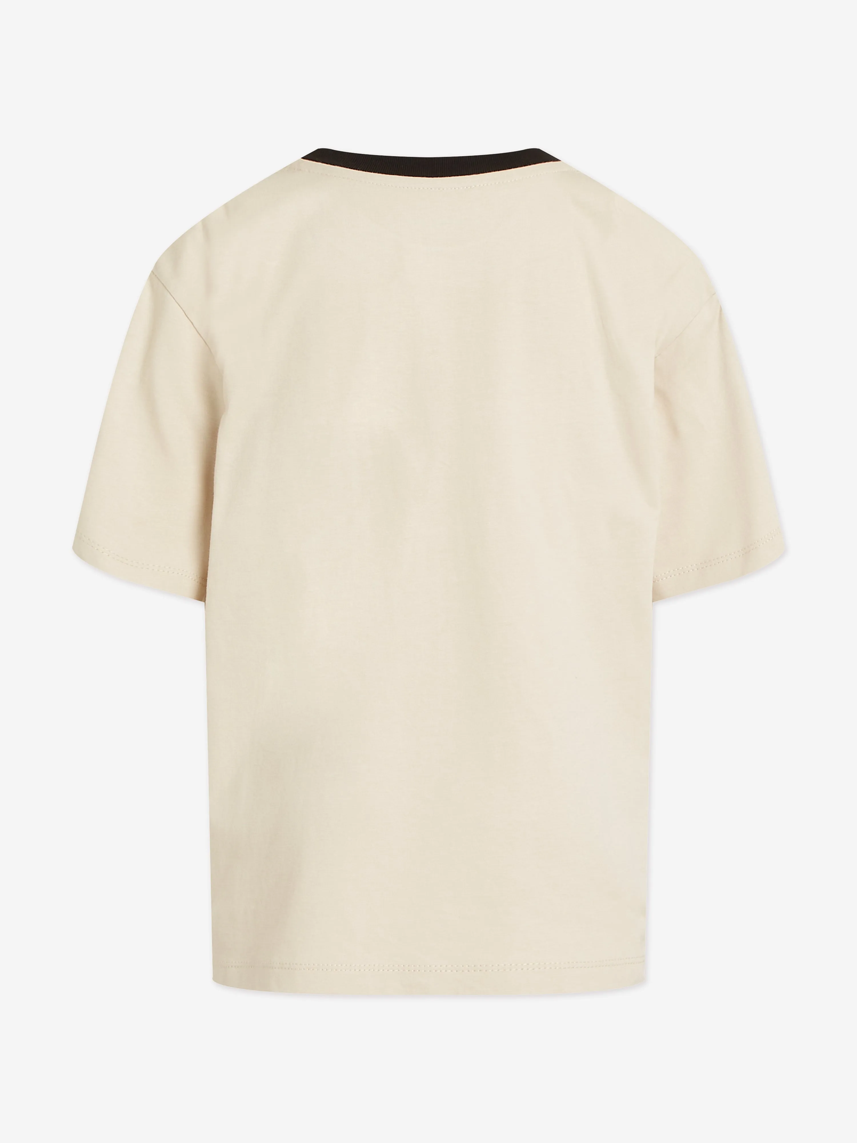 Boys Embroidered Tape T-Shirt in Beige
