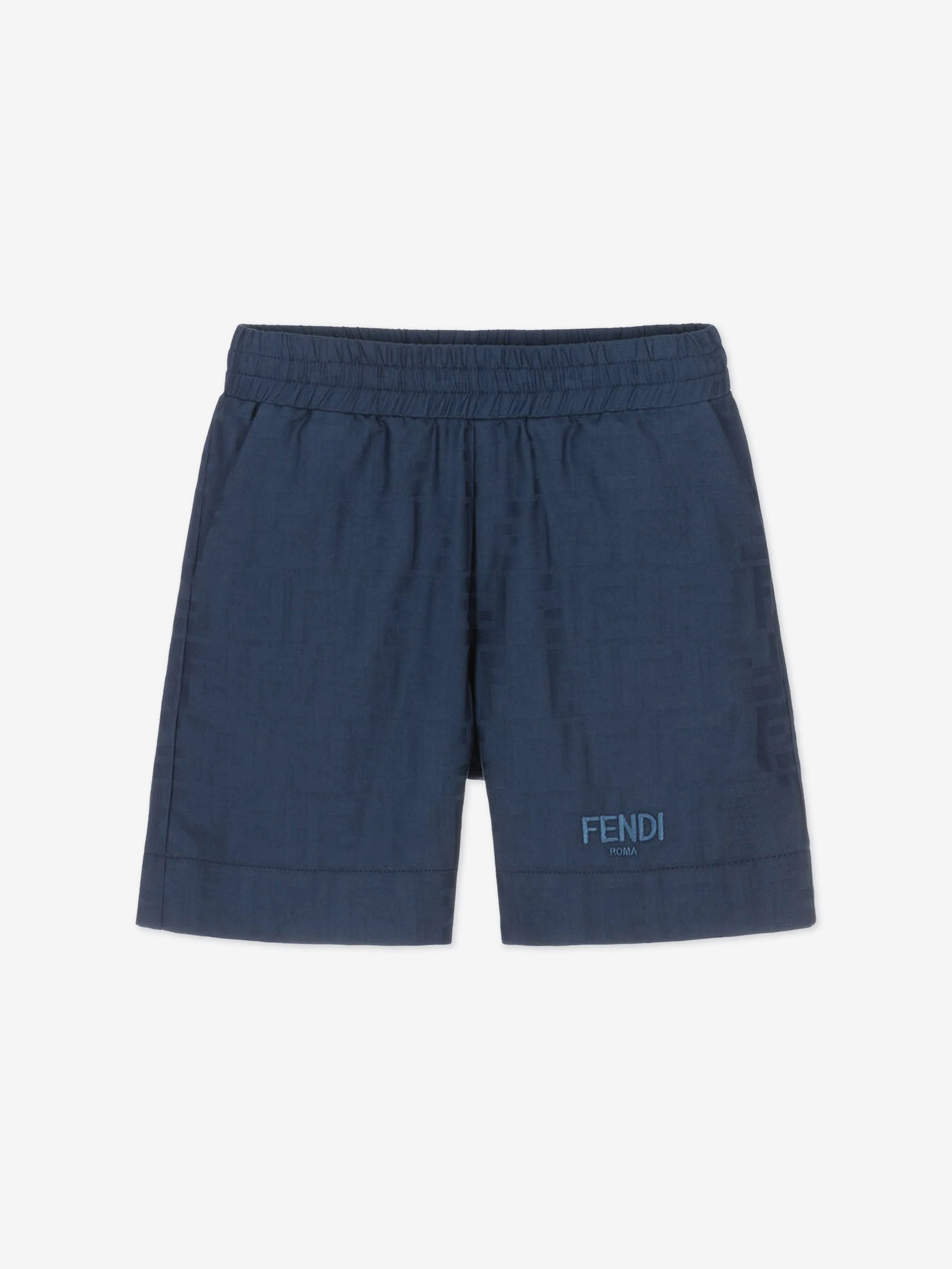 Boys FF Jacquard Shorts in Navy