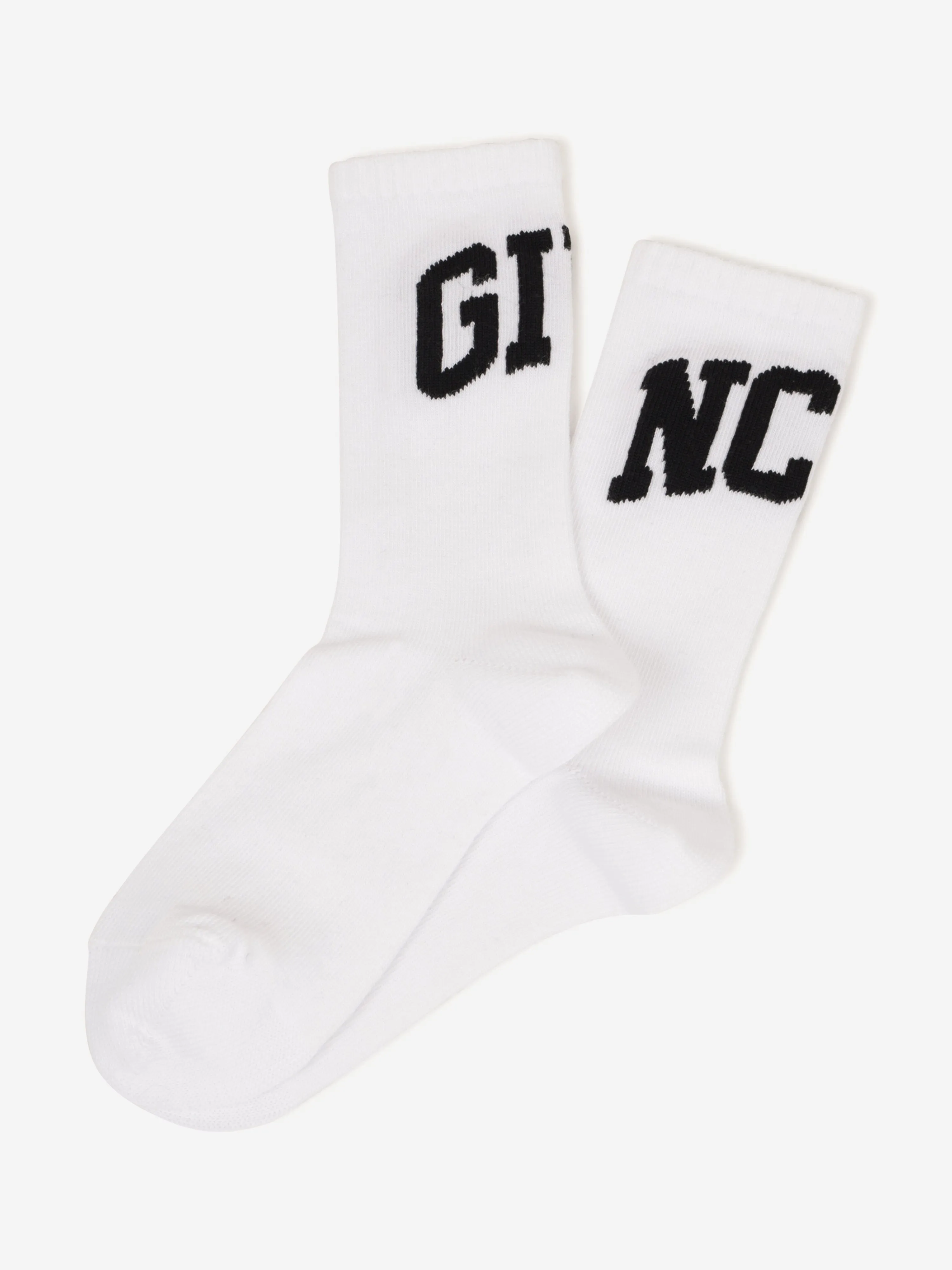 Boys Jacquard Logo Socks in White