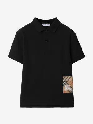 Boys Johane EKD Polo Shirt in Black