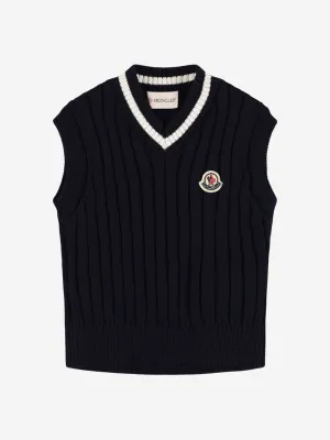 Boys Knitted Sweater Vest in Navy