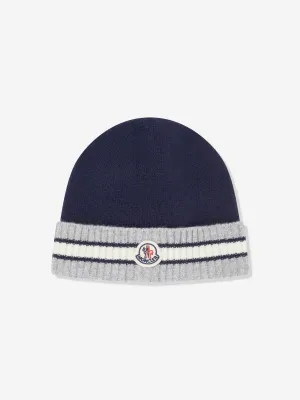 Boys Logo Beanie Hat in Navy