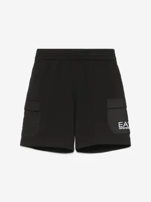 Boys Logo Cargo Shorts in Black