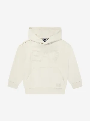 Boys Logo Hoodie in Ivory