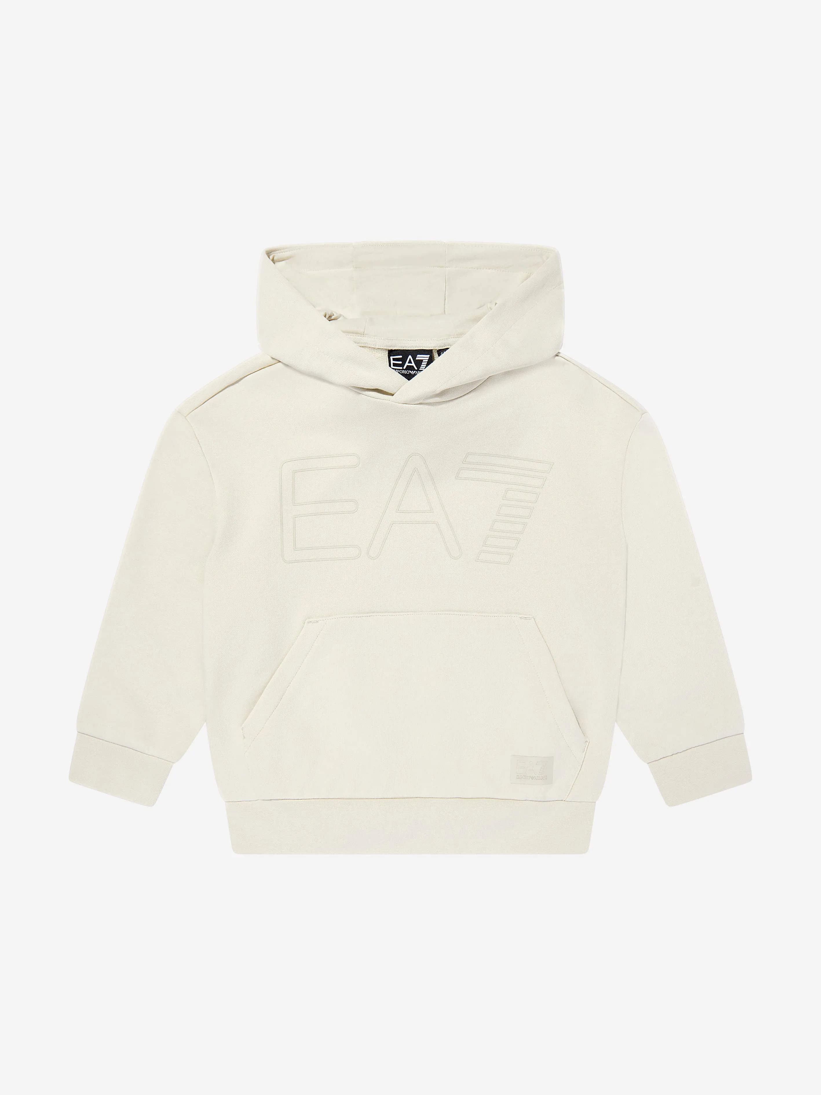 Boys Logo Hoodie in Ivory
