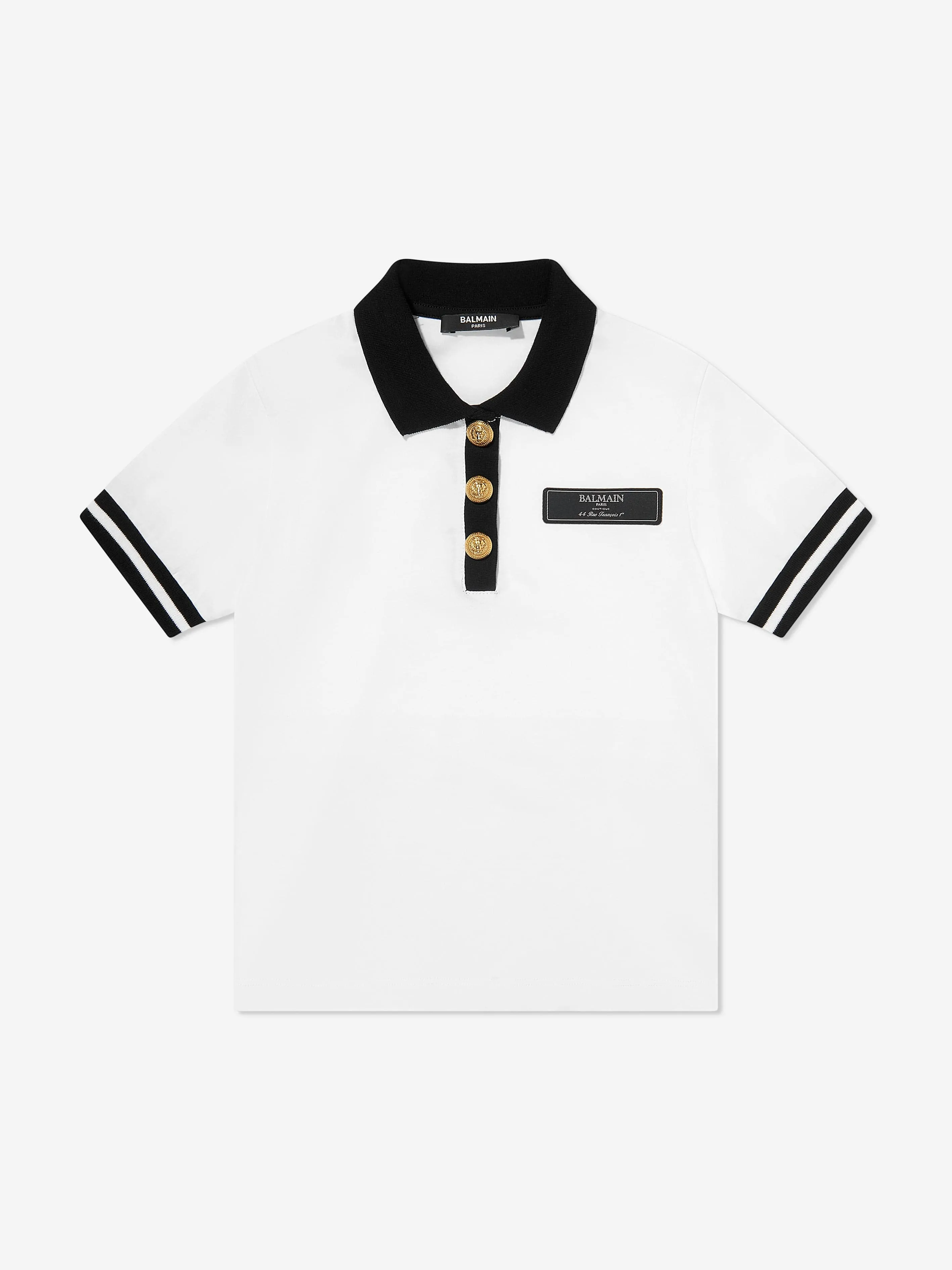 Boys Logo Polo Shirt in White