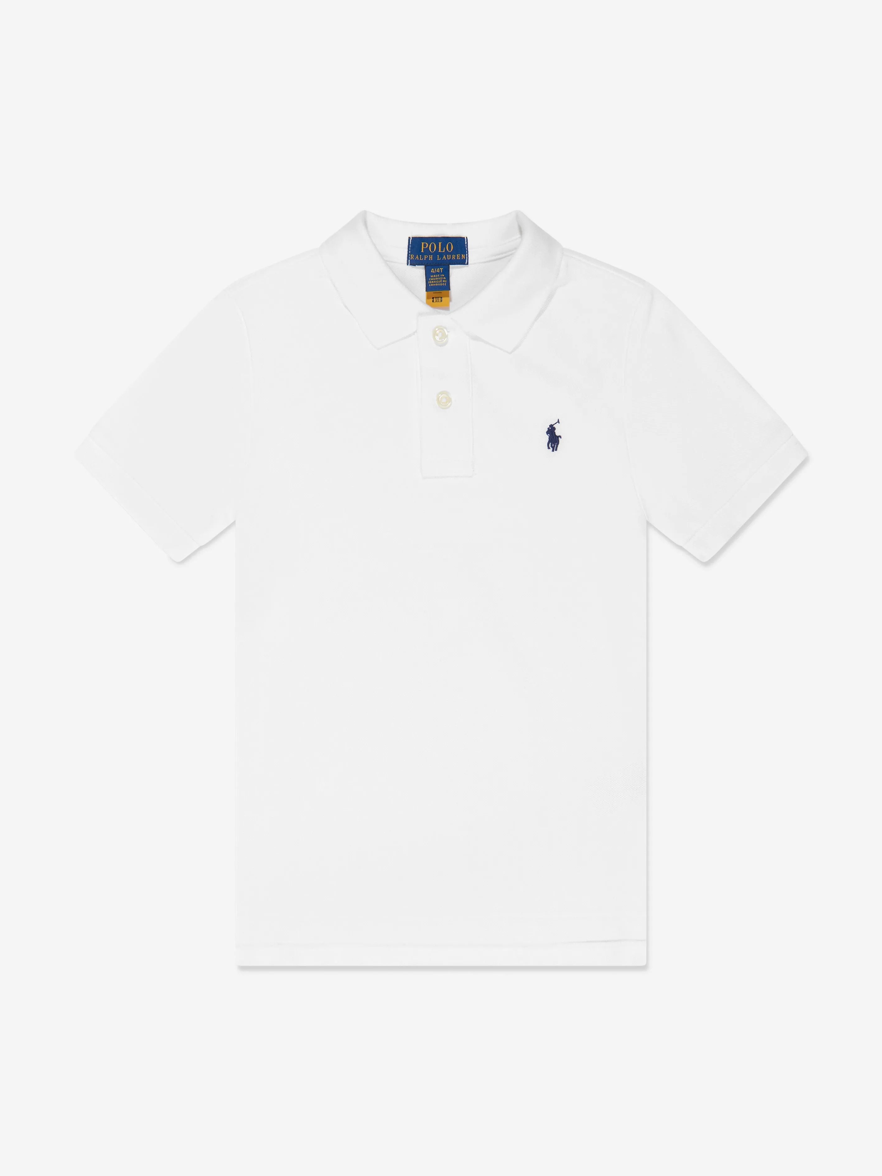 Boys Logo Polo Shirt in White
