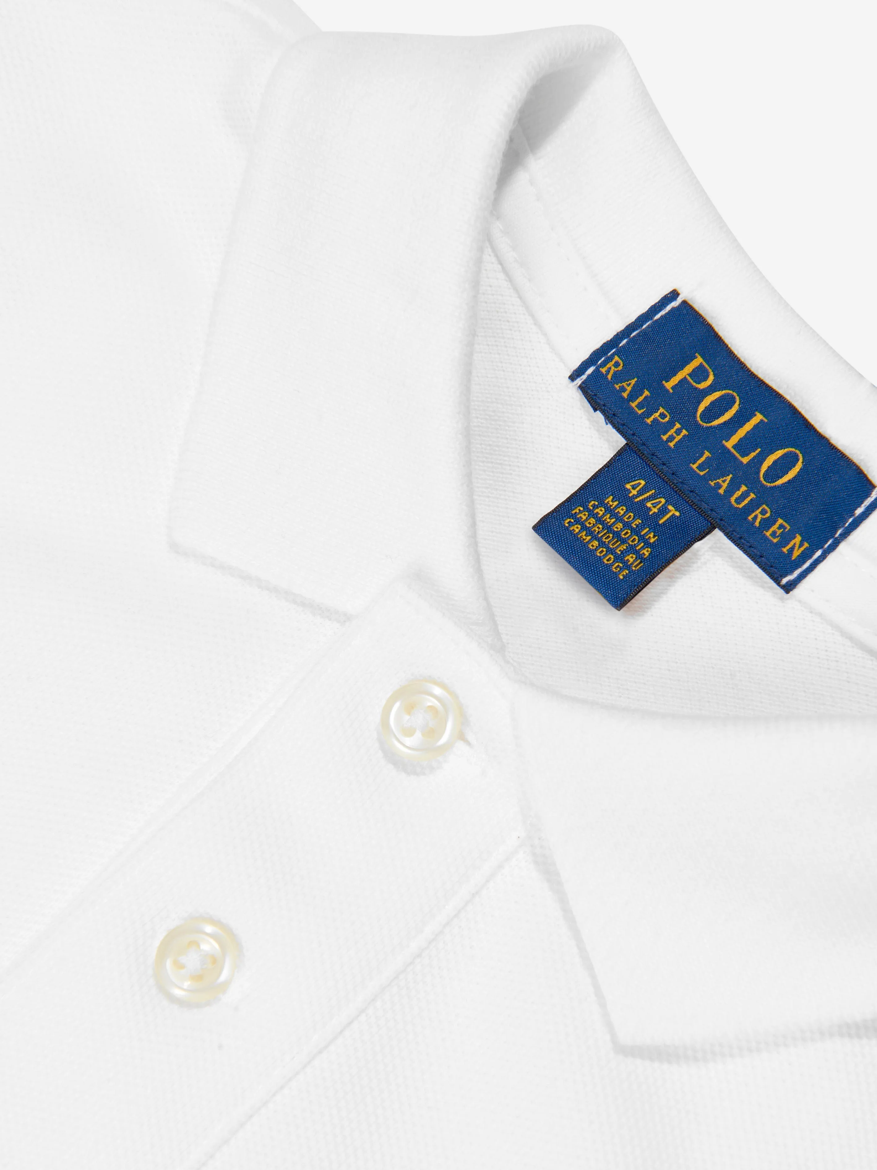 Boys Logo Polo Shirt in White