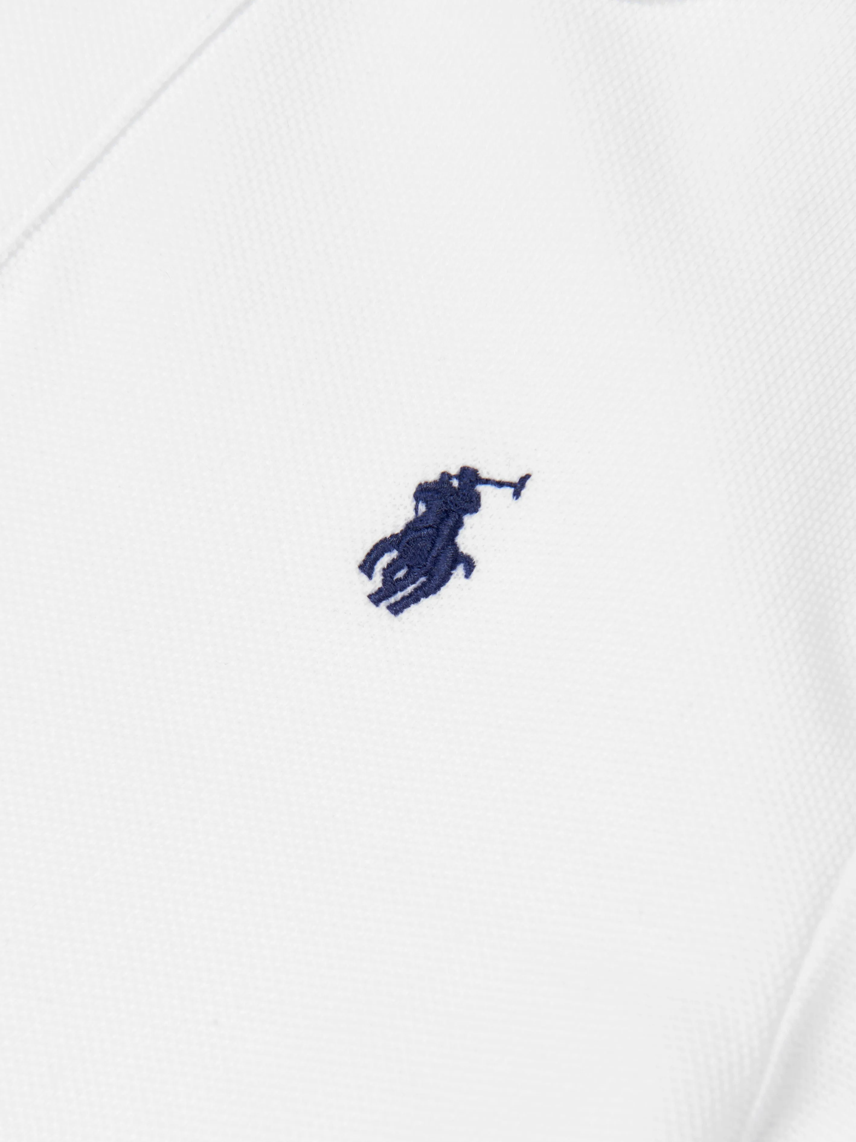 Boys Logo Polo Shirt in White