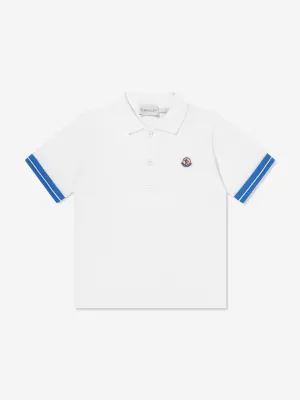 Boys Logo Polo Shirt in White