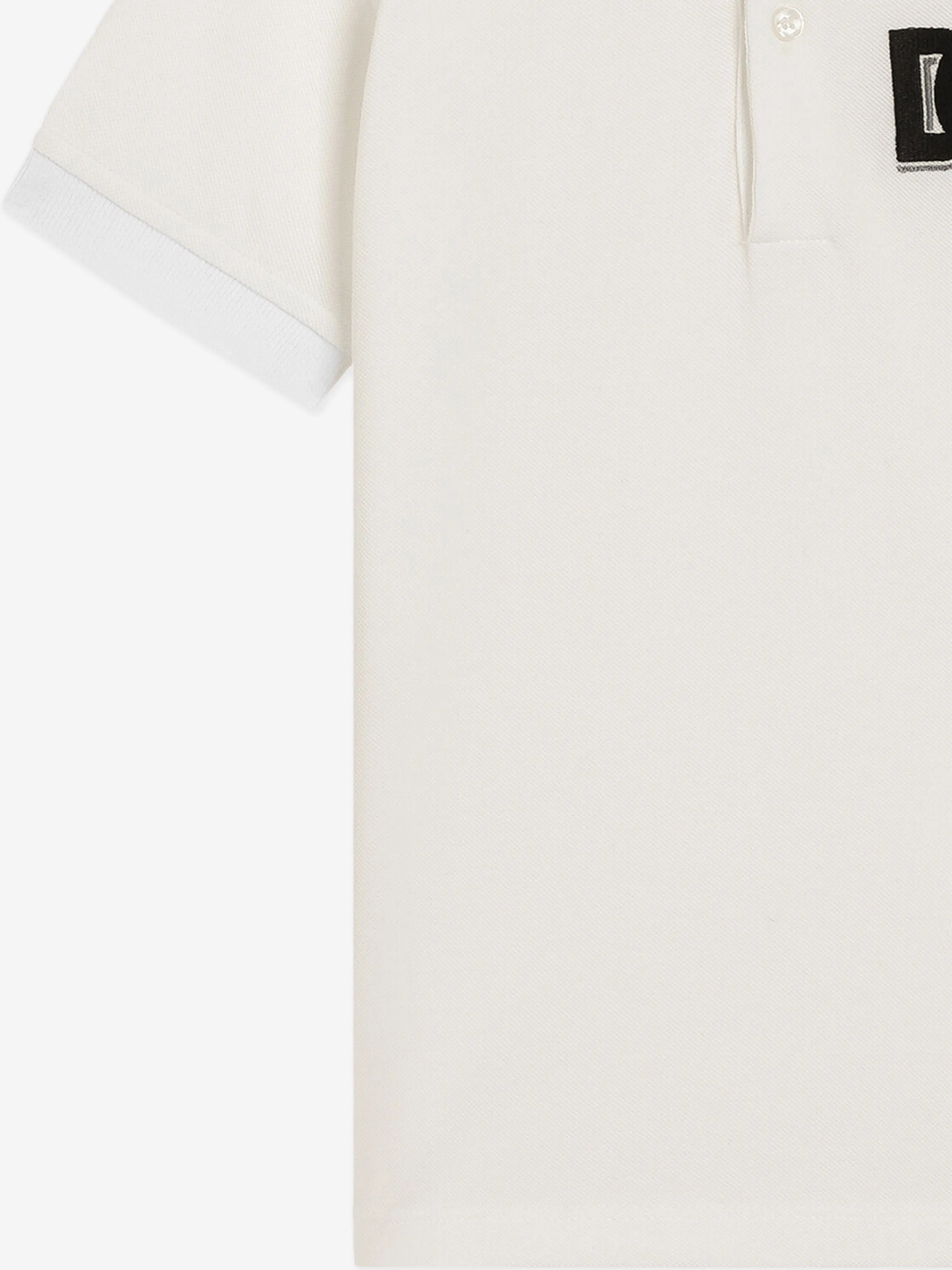 Boys Logo Polo Shirt in White