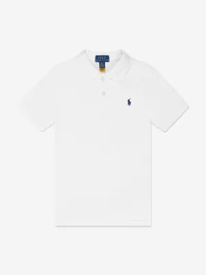 Boys Logo Polo Shirt in White