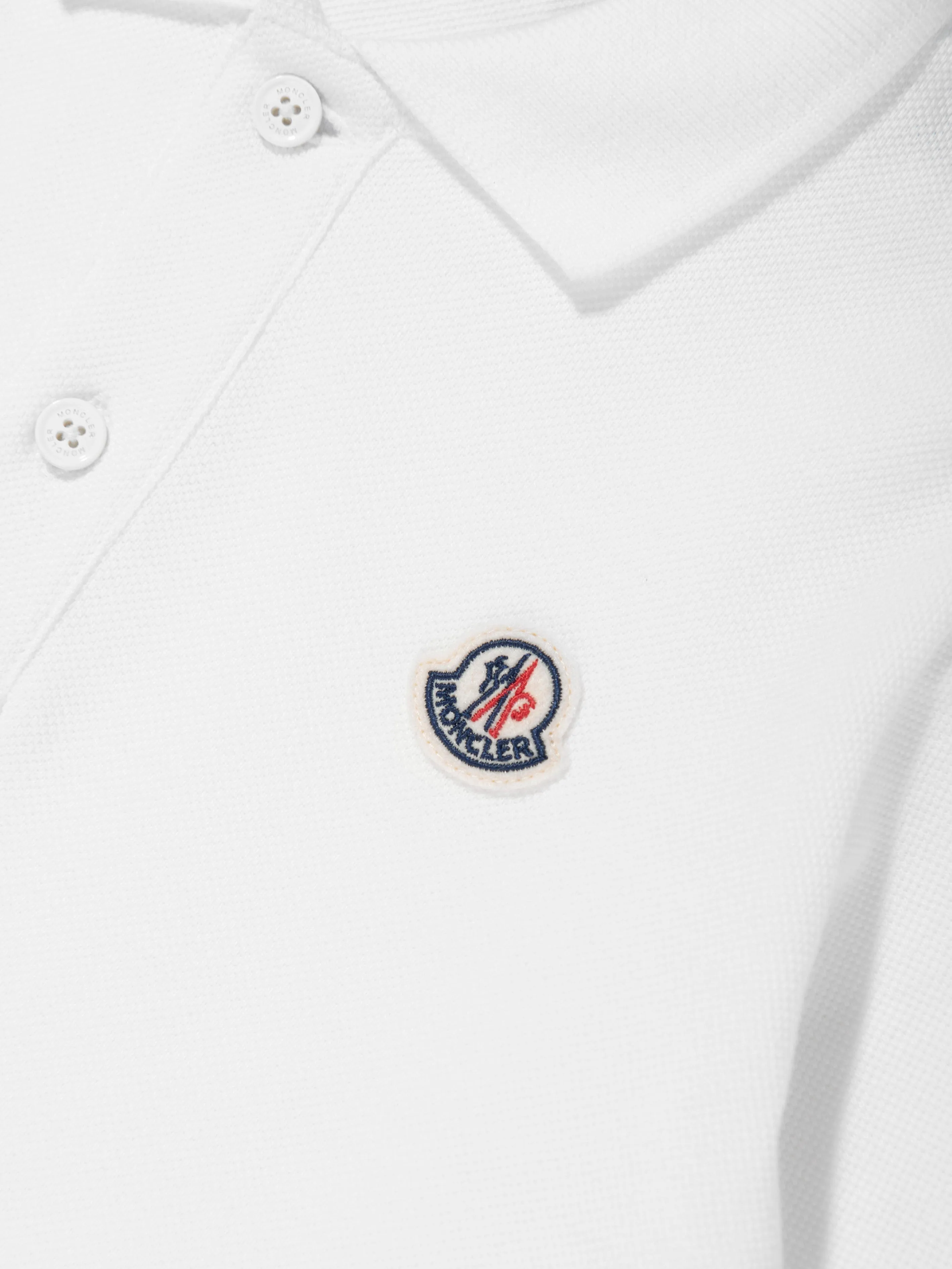 Boys Logo Polo Shirt in White
