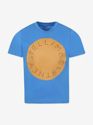 Boys Logo Print T-Shirt in Blue