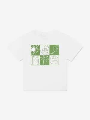Boys Logo Print T-Shirt in Ivory