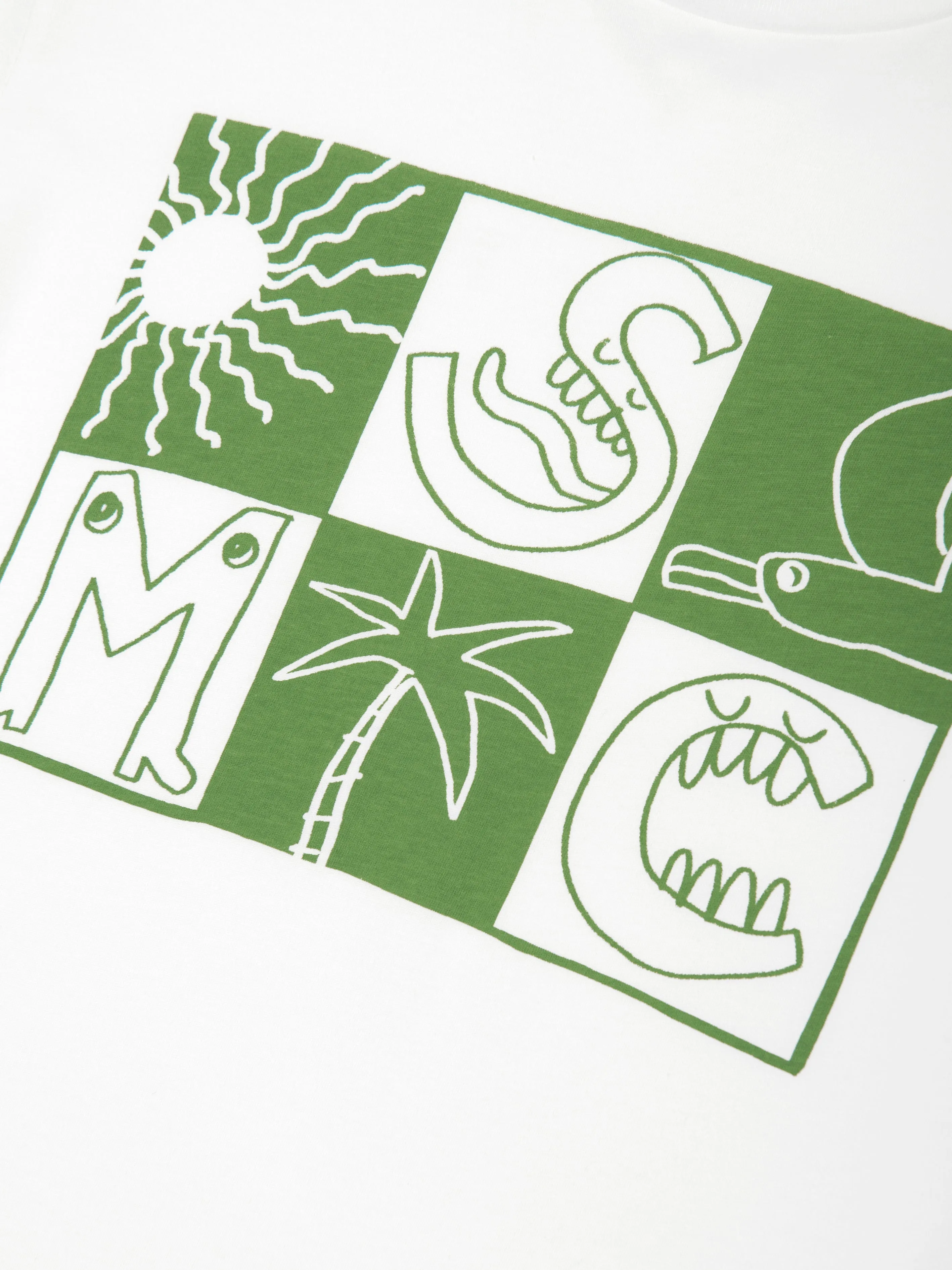 Boys Logo Print T-Shirt in Ivory