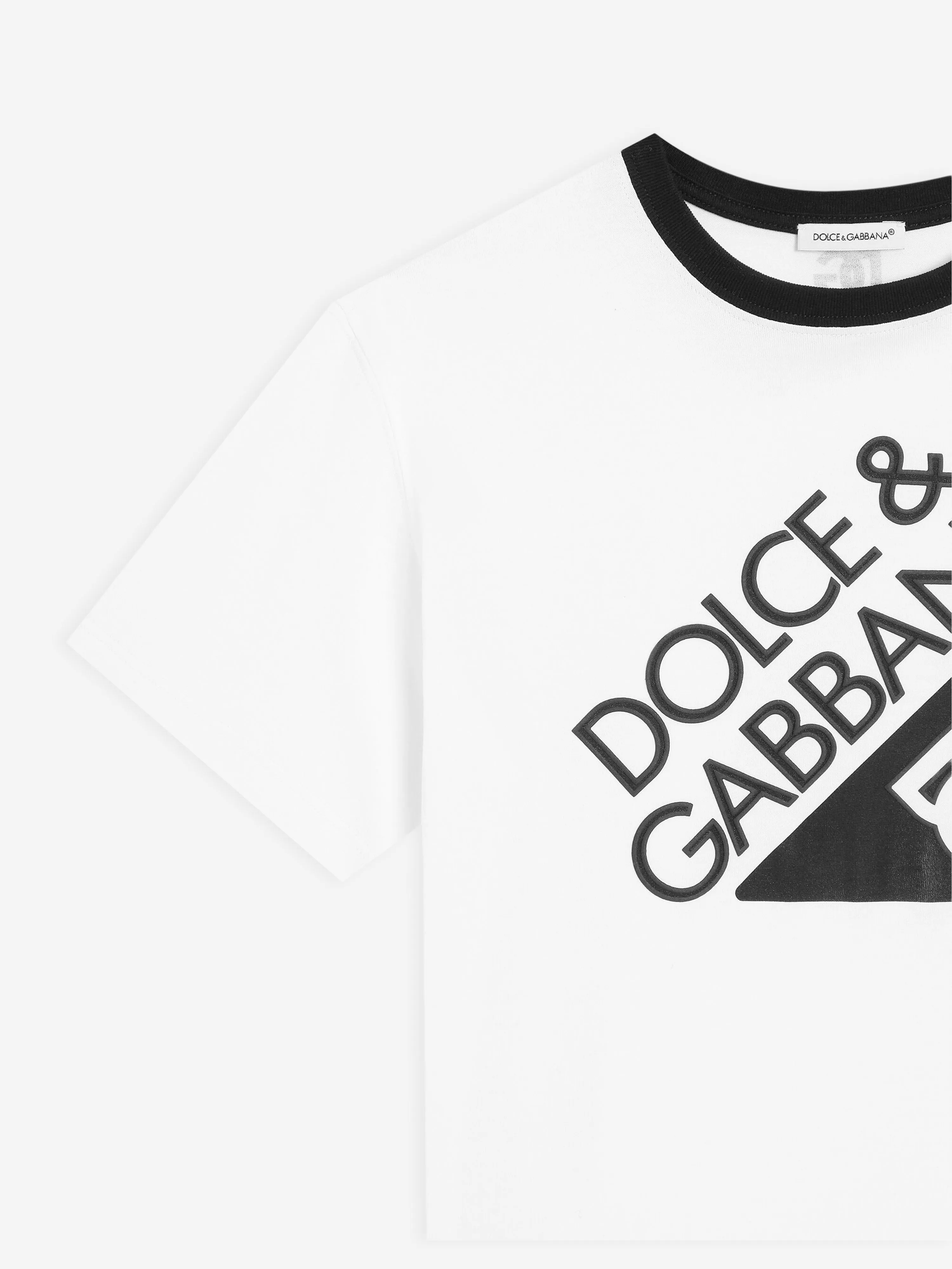 Boys Logo Print T-Shirt in White