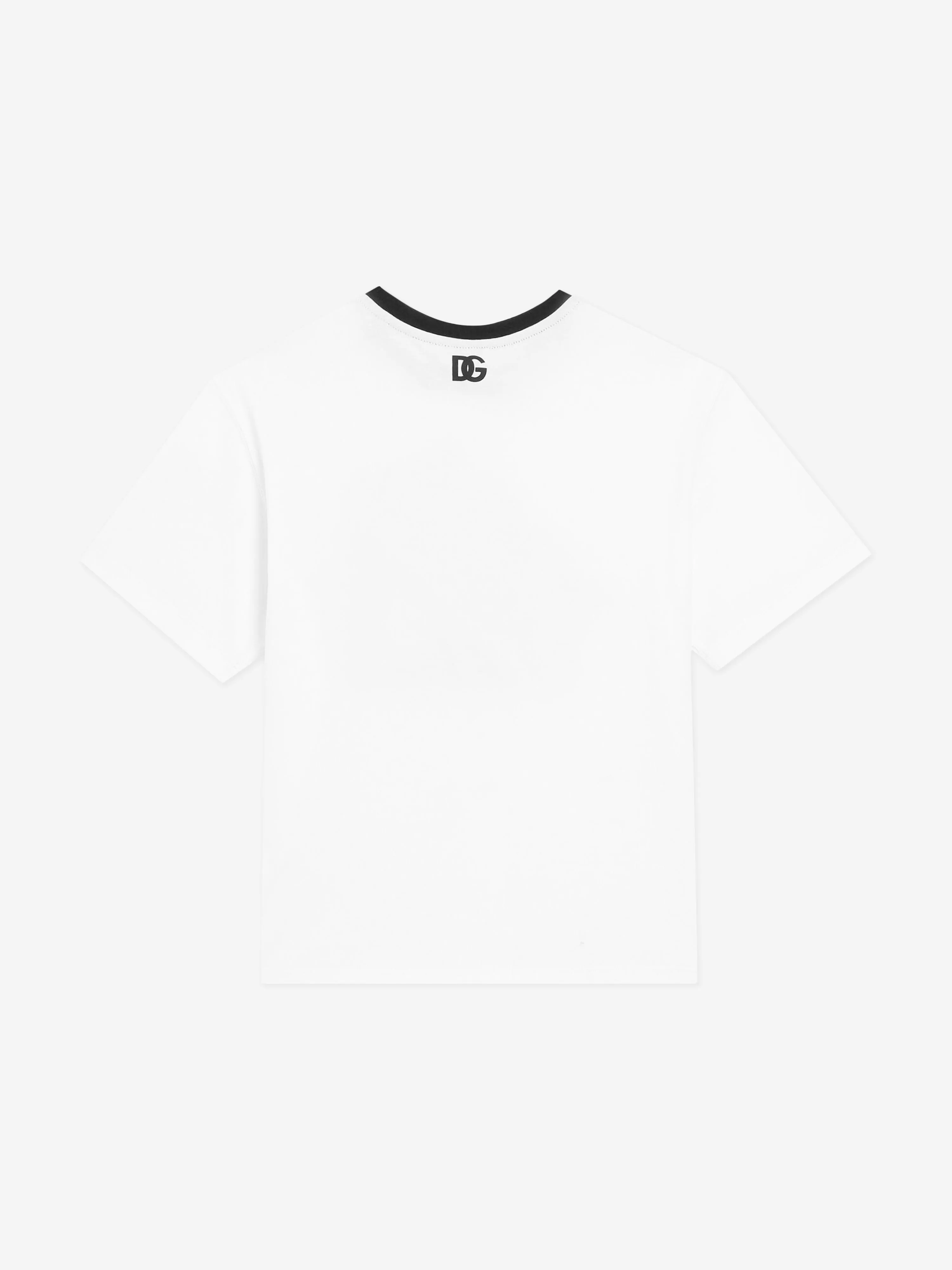 Boys Logo Print T-Shirt in White