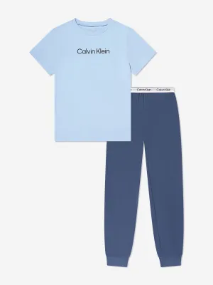 Boys Logo Pyjama Set in Blue