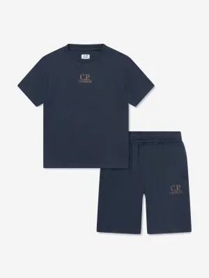 Boys Logo Short Set in Navy