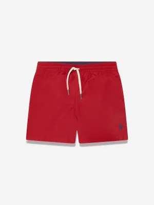 Boys Logo Swim Shorts in Red