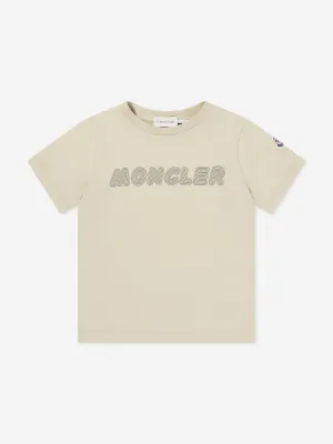 Boys Logo T-Shirt in Beige