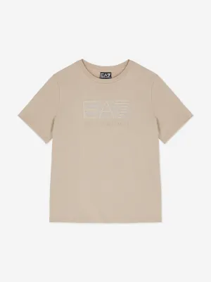 Boys Logo T-Shirt in Beige