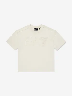 Boys Logo T-Shirt in Ivory