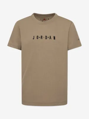 Boys MJ Wordmark T-Shirt in Brown