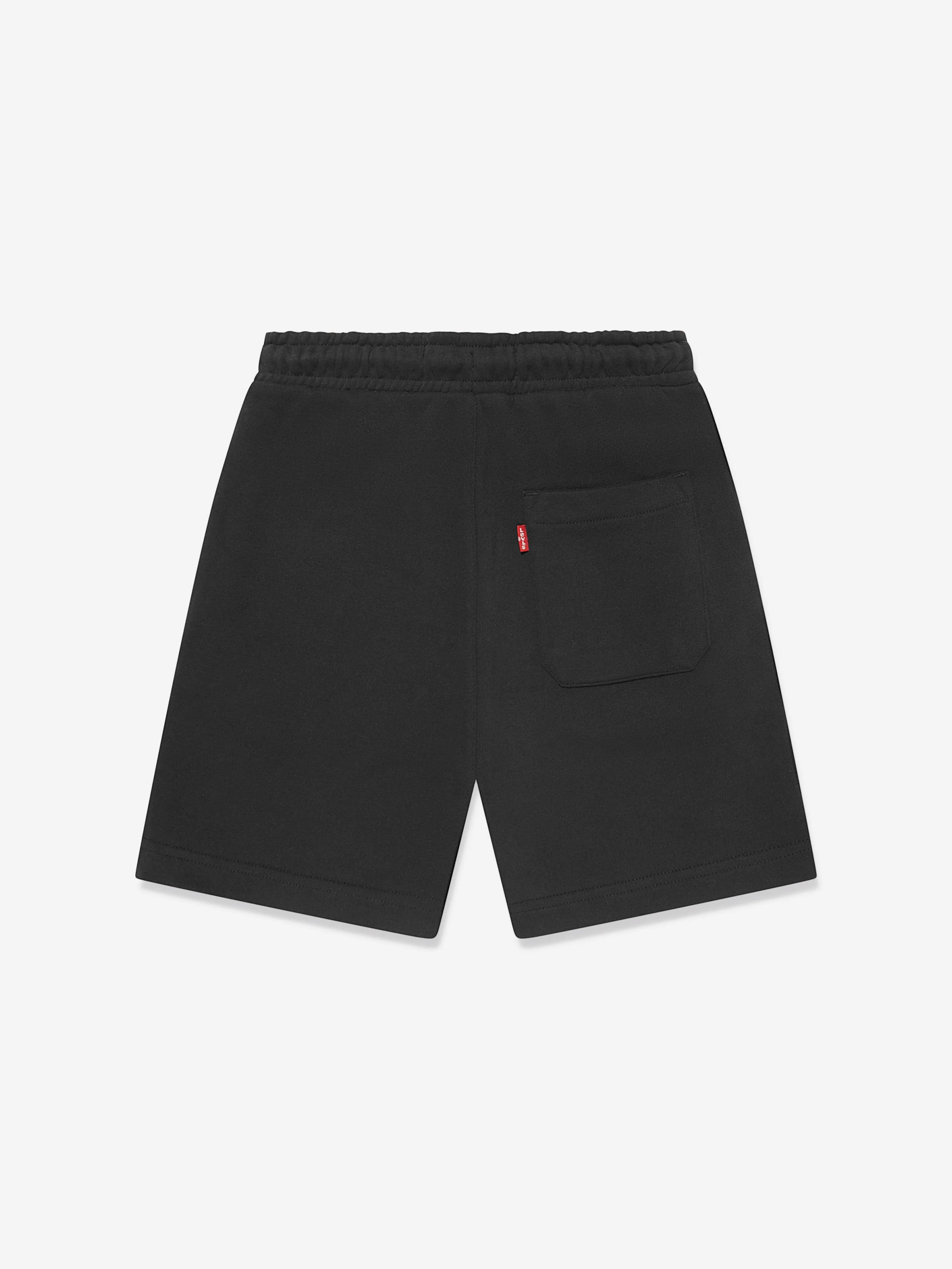 Boys Monogram Shorts in Black
