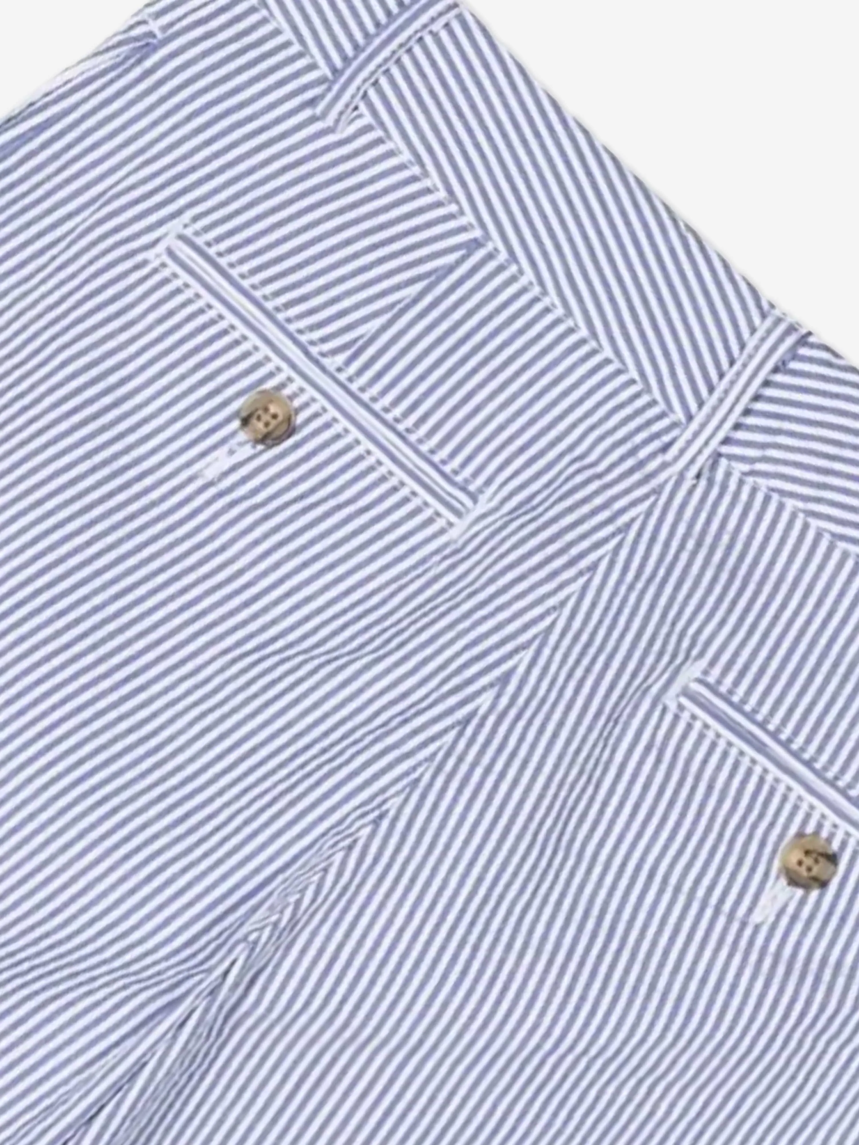 Boys Seersucker Preppy Shorts in Blue