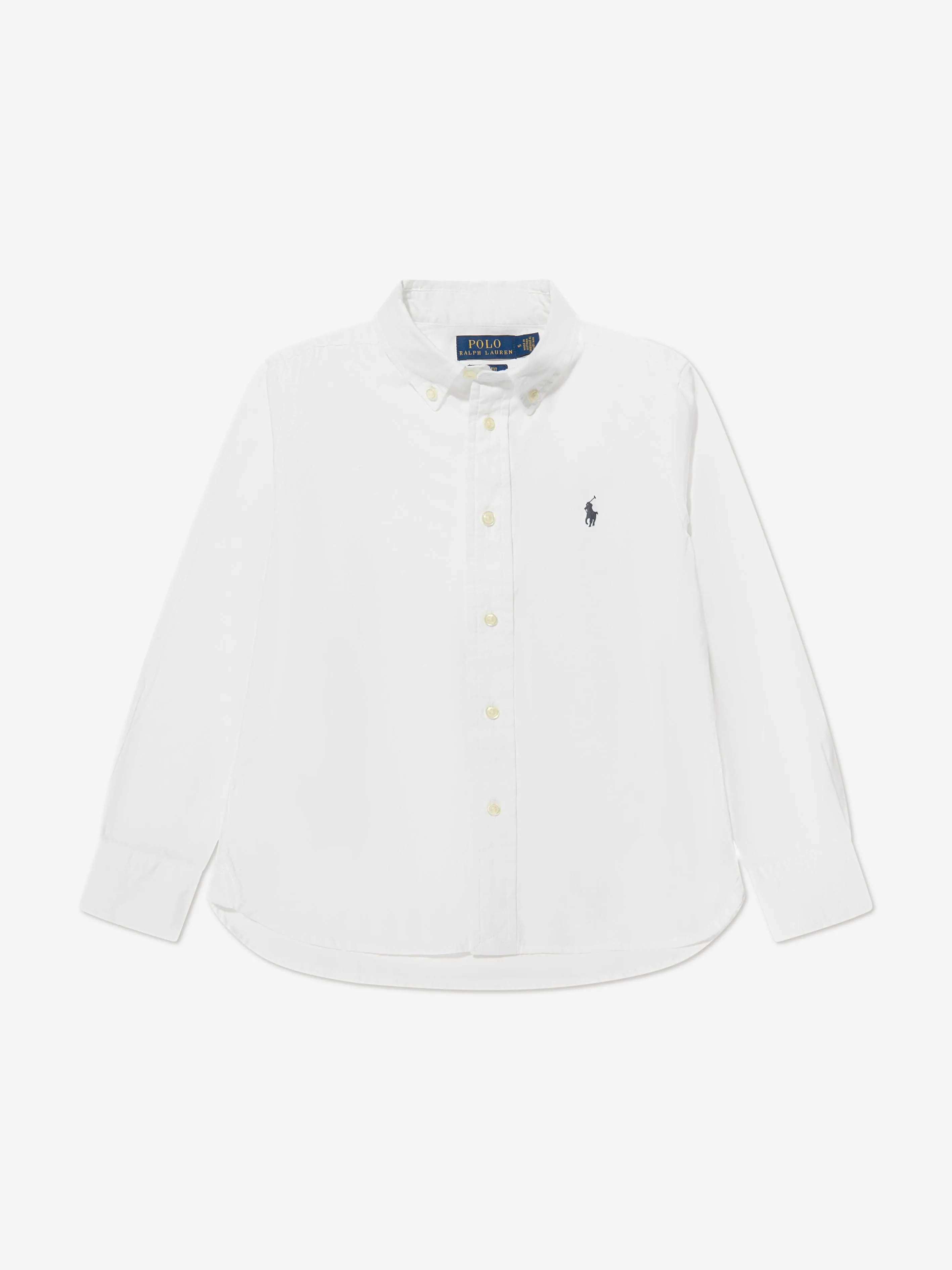 Boys Slim Fit Oxford Shirt in White