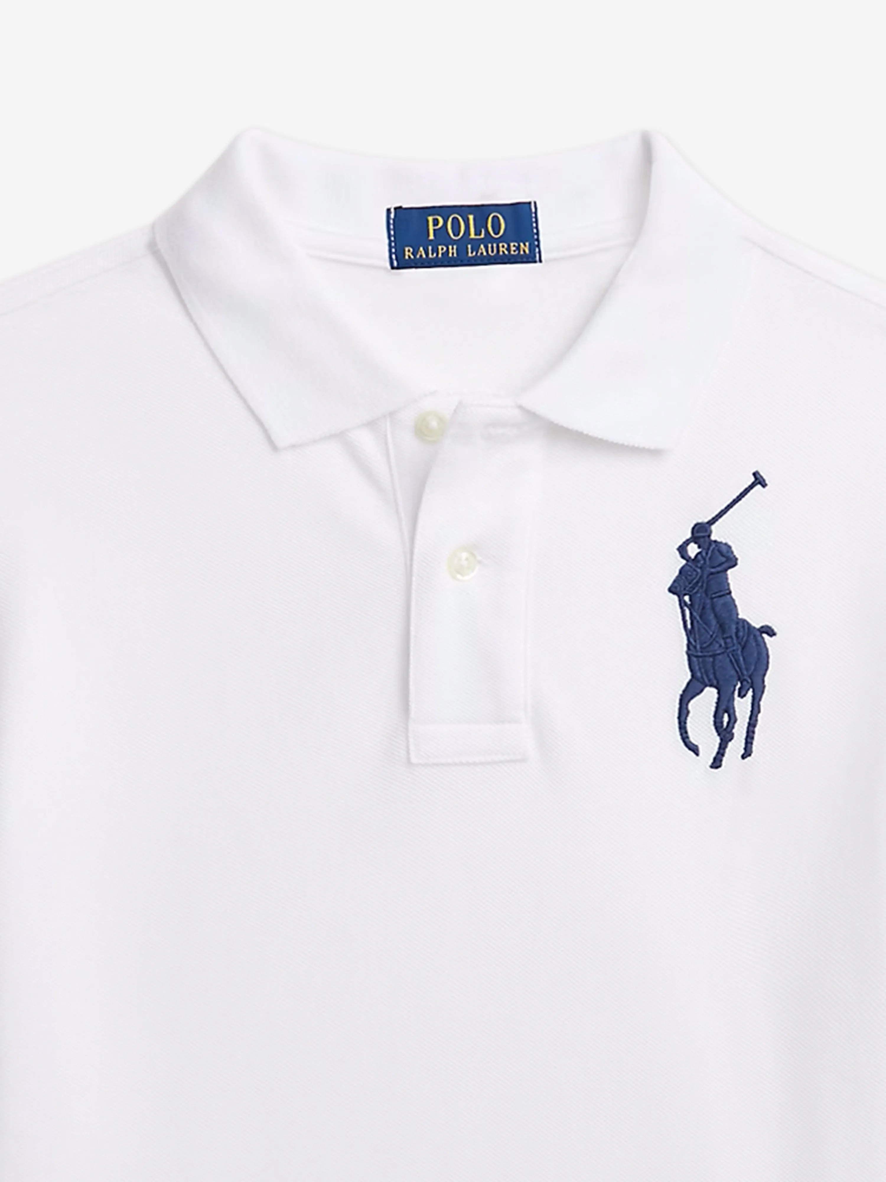 Boys Slim Fit Polo Shirt in White