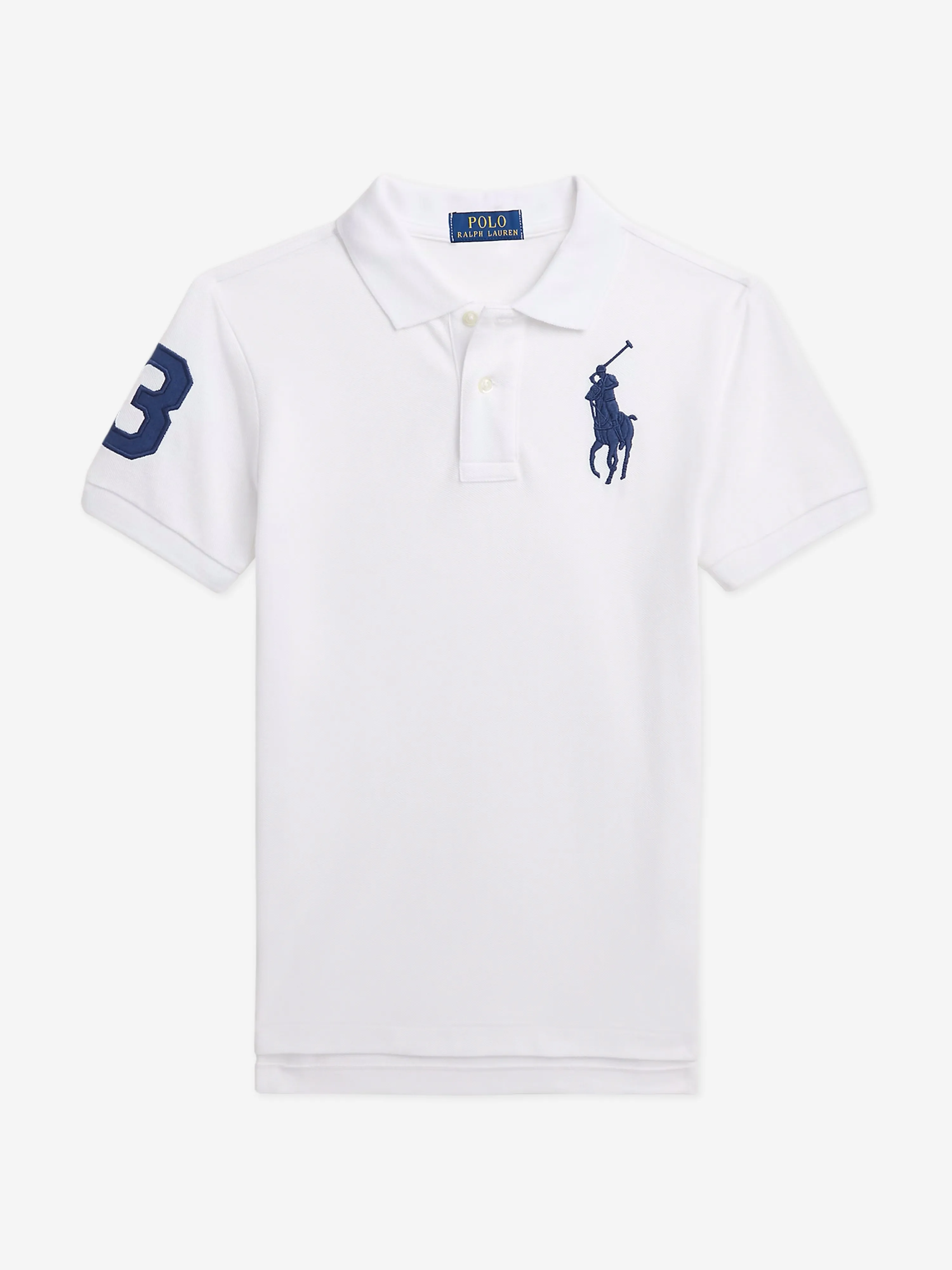 Boys Slim Fit Polo Shirt in White