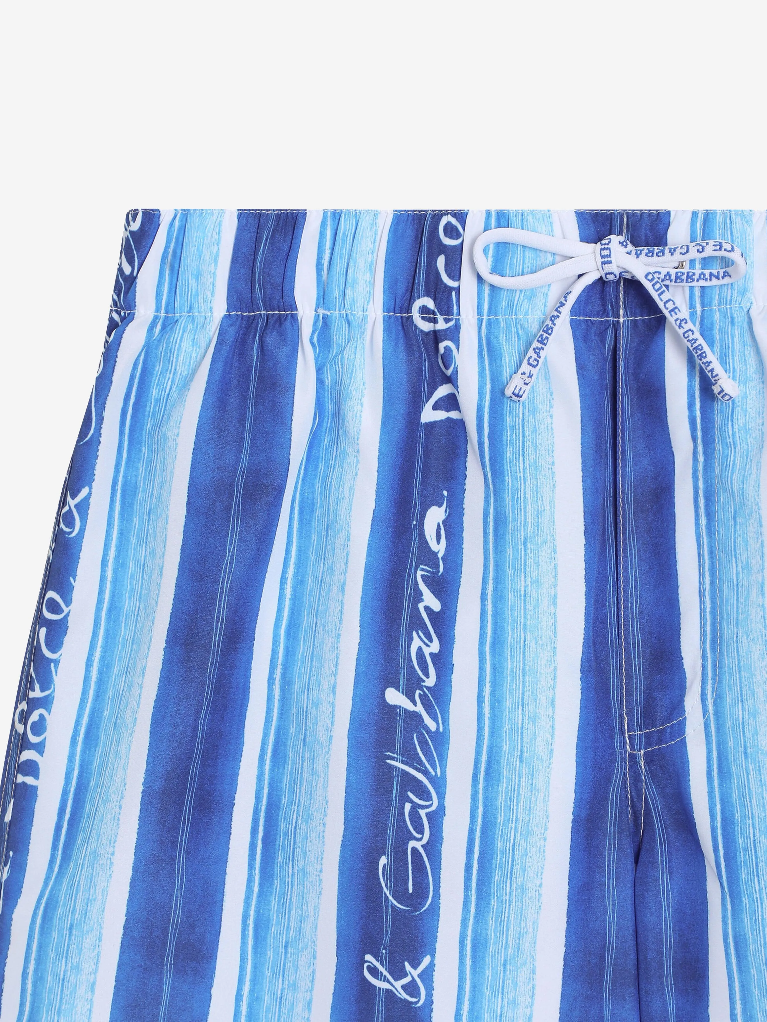 Boys Striped Swim Shorts in Blue